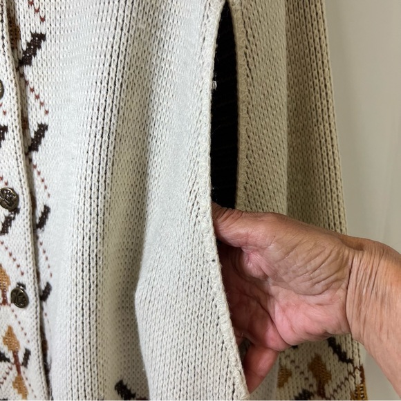 Vintage JC Penney Dutch Motif Knit Cape SZ M "60's - Picture 7 of 12